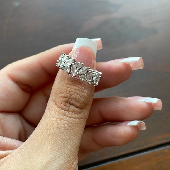 Sterling Silver Cubic Zirconia Ring Set - Picture 5 of 10